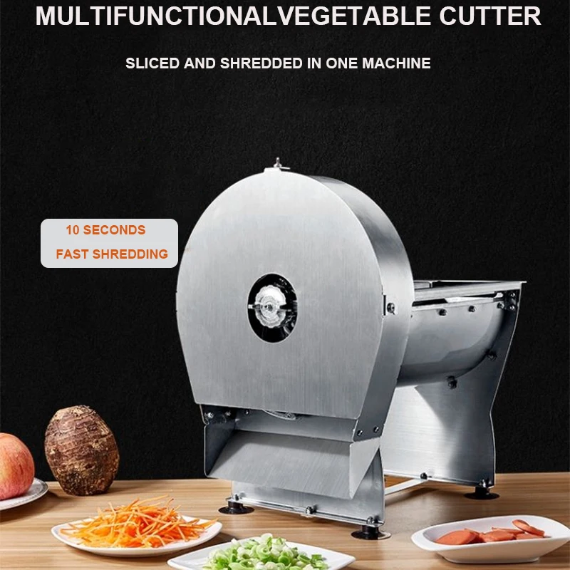 Electric Cassava Crisp Carrot Slicer Fries Cutting Food Slicer Electric Potato Chips Cutter Machine