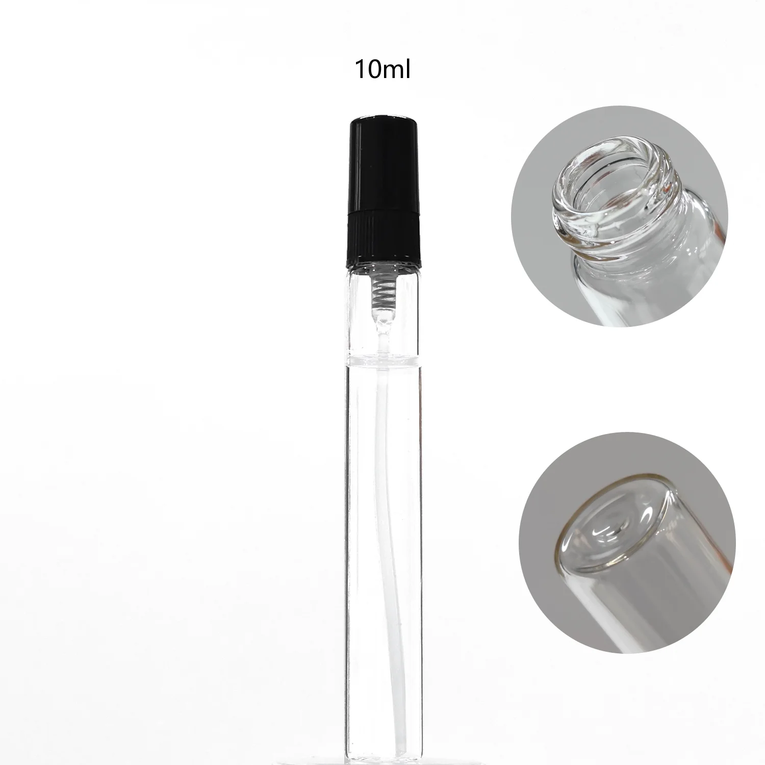 20/30/50/100 Uds 2ml 3ml 5ml 10ml Mini botella de Perfume de vidrio transparente atomizador vacío pequeña niebla botella con pulverizador frascos de vidrio muestra
