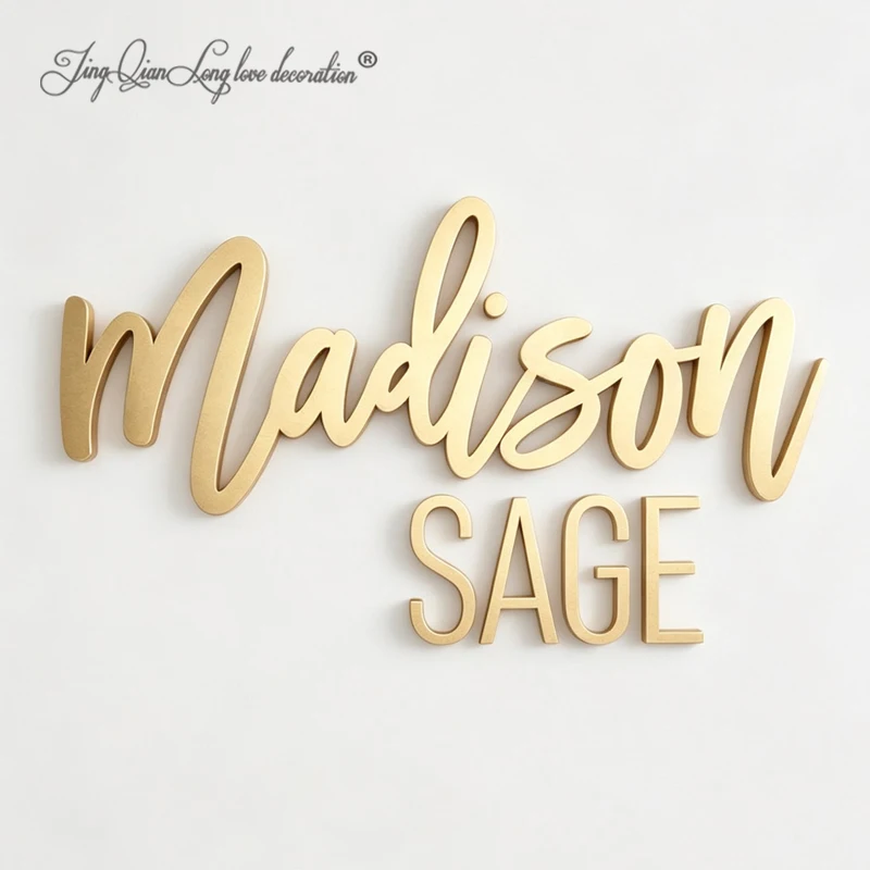 Custom Wooden Baby Name Sign, Personalized Wood Name Cutout Letters, Nursery Wall Name Deocr, Newborn Bedroom Decor, Baby Shower
