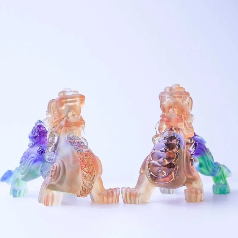Frosted Pixiu, glazed handicrafts, home desktop ornaments, large-scale moral ornaments