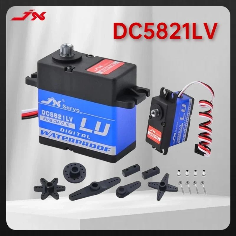 

JX DC5821LV Servo 21KG Waterproof Core Full Metal Gear 1/8 1/10 Scale RC Car Buggy Crawler TRAXXAS RC4WD TRX-4 SCX10 D90