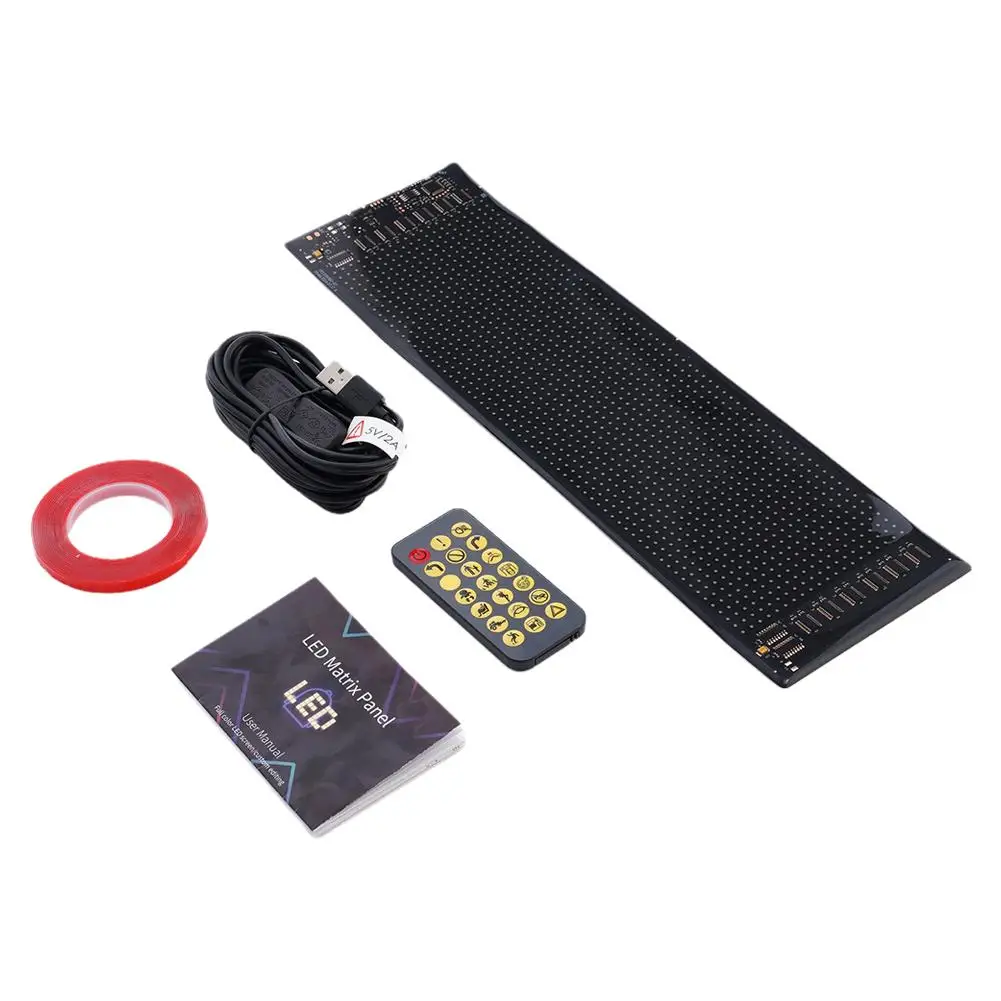 Dinámico Devil's Eye camión parabrisas desplazamiento publicidad LED señal de coche RGB DIY App Control Panel LED luz de pantalla Flexible