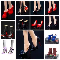 MENGF Doll Shoes 1/6 Doll Parts Quality Doll Sandals High Kneels Boots Doll White Gold Red Blue Yellow Black Color Doll Decors