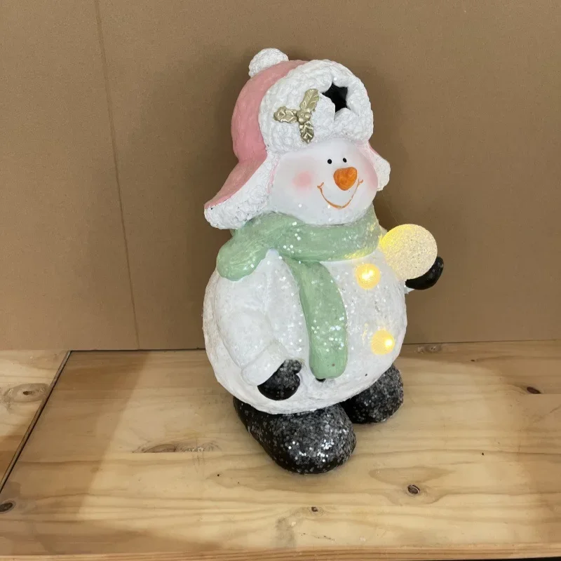 Christmas doll snowman traditional snowman doll luminous ornament