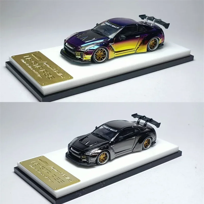 Model Collect MC 1:64 LBWK GTR R35 1.5 Chrome Chameleon / Gray Diecast Model Car