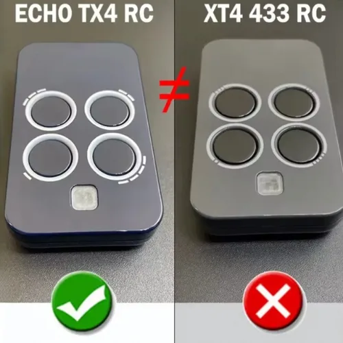 Imagen 2 del producto ECHO TX4 RC 433MHz GENIUS Control Remoto de Código Variable para Puerta de Garaje