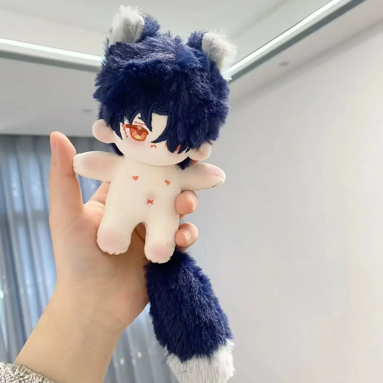 20cm Anime Honkai: Star Rail Blade Cute Cosplay Stuffed Body Dolls Dress UP Plushie Pillow Toys Mascot Ear Tail Xmas Gift