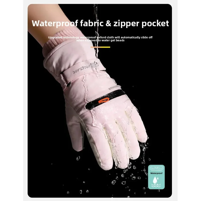 

Зимние перчатки His & Hers с термозащитой, водонепроницаемые, ветрозащитные, с сенсорным экраном, толстый флис для катания на лыжах, противоскользящие, морозостойкие, для катания на электромобилей