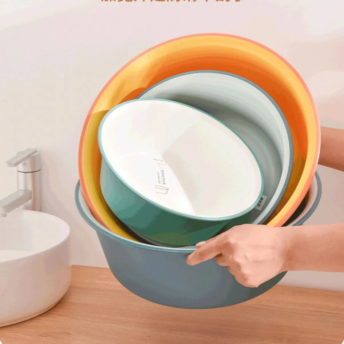 3 unids/set lavabo para bañera cestas de lavandería de gran capacidad contenedor de almacenamiento para ahorrar espacio para pescar frutas Camping lavandería senderismo