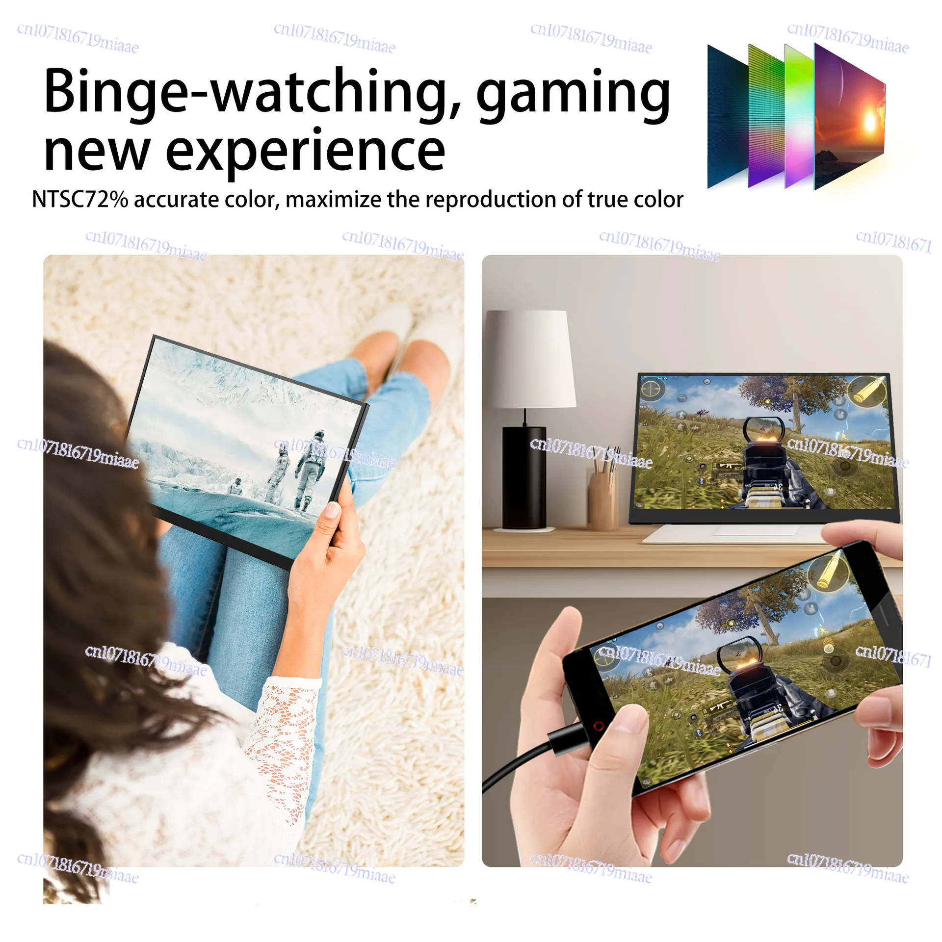 Cross-border New 15.6-inch Touch Portable Display, Ultra-clear Display
