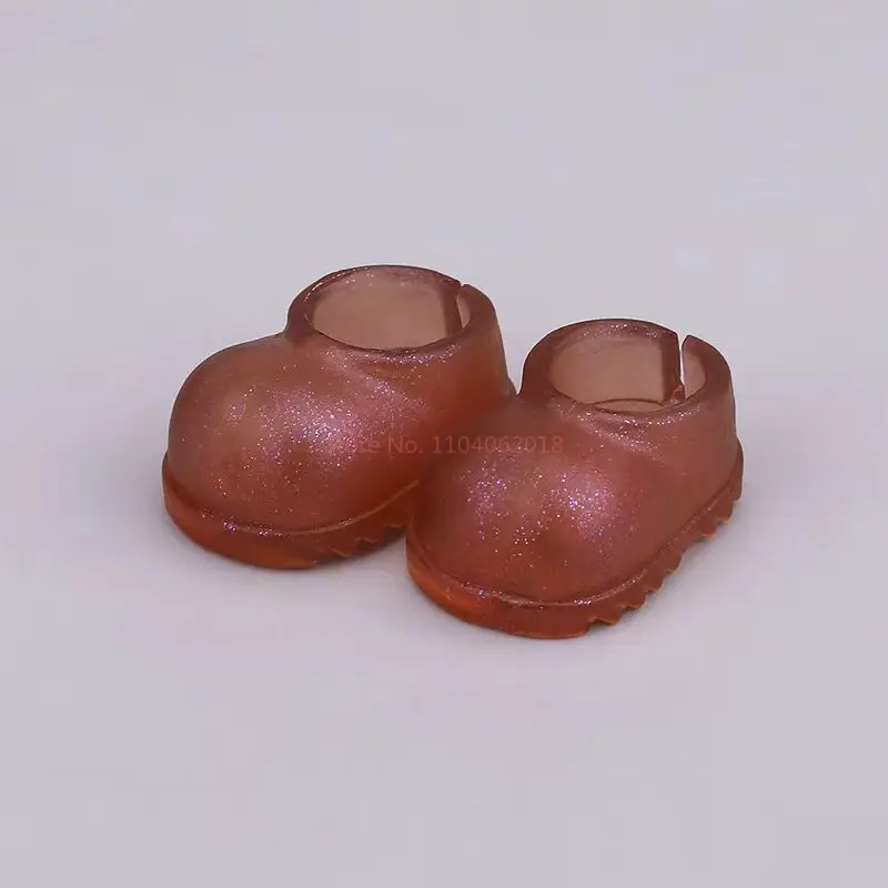 Pour Mini chaussures de poupée Labubu 4.0 The Monsters Pin For Love Series, vêtements de poupée de 10cm, accessoire de botte de pluie transparent sur pied