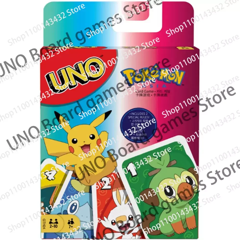 ONE UNO! ! Pokemon Anime Board Games Playing Cards UNO Christmas Card Table Game for Children Adults Kid Birthday Gift Toy