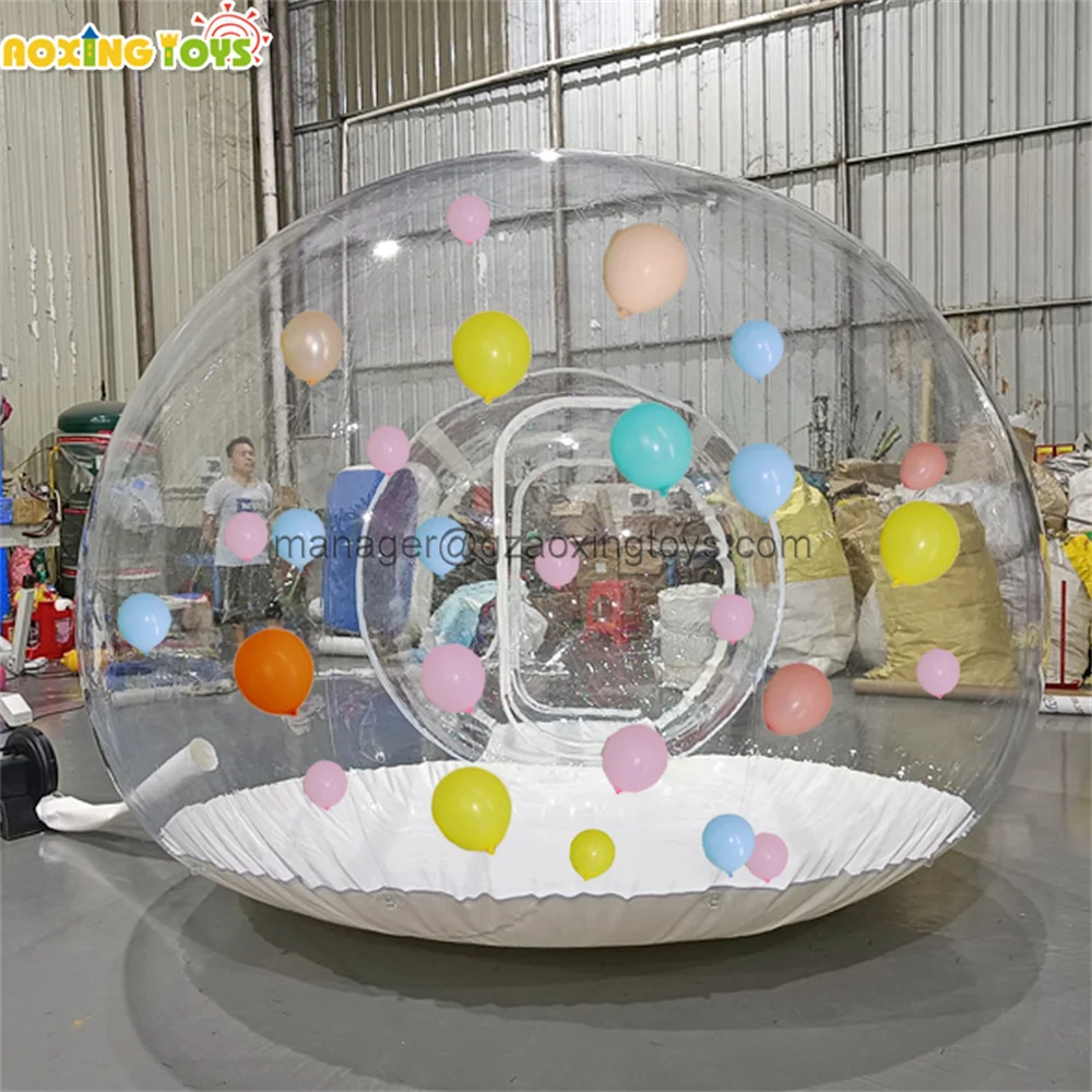 3/4/5M Outdoor PVC Clear Inflatable Bubble Tent Dome Balloon House With Blower For Camping  Party Events Grden Hotel Yard