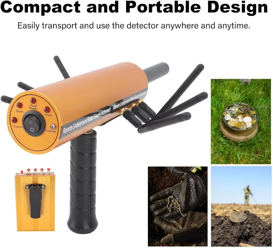 Professional Underground Metal Detector Real Gold AKS 6 Antennas Search Range 25M Detecting Depth Long Range Metal Detector