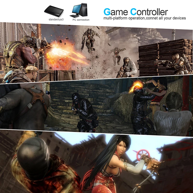 لوحدة تحكم SONY PS3/PC تدعم لوحة ألعاب لاسلكية تعمل بالبلوتوث للتحكم في وحدة التحكم في عصا التحكم Play Station 3