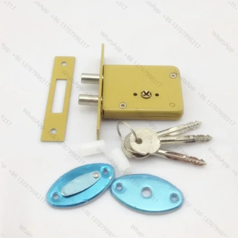 1pcs Universal key DeadBolt Invisible Locks,prevent lock picking double bar invisible , mortise, tubewell Mortice locks