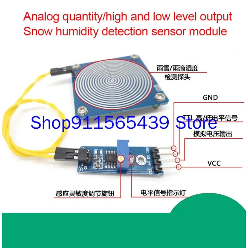 Rain and Snow Sensor Module Rain, Raindrops Humidity Detection