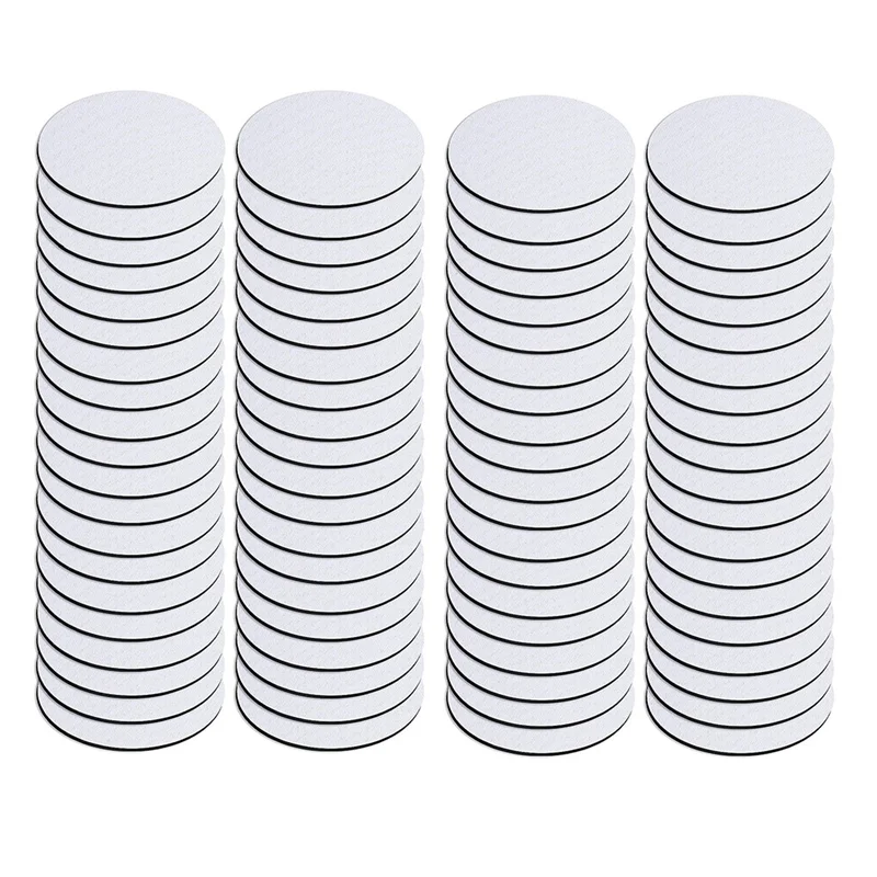 80 posavasos de taza en blanco de sublimación a granel, estera de taza redonda en blanco de 4x4 pulgadas de goma para impresión de prensa de calor de transferencia por sublimación-A22G