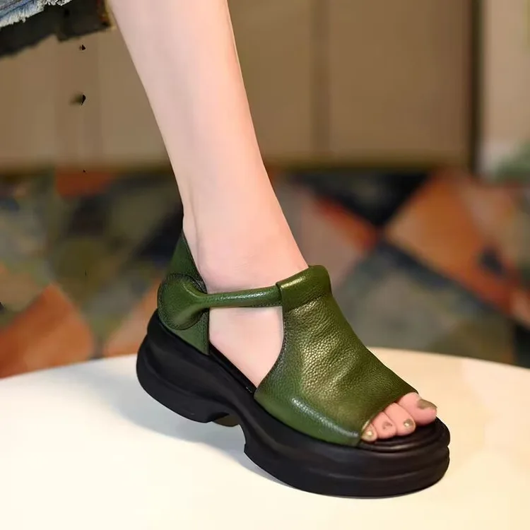 

Summer new women's shoes platform Roman sandals, open-toe wear casual fashion hollow comfortable beach shoes sandals