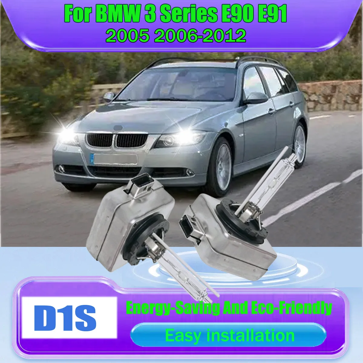 

D1S 6000K HID Bulb Xenon Headlight 35W Adapt to all kinds of weather For BMW 3 Series E90 E91 2005 2006 2007 2008 2009-2012