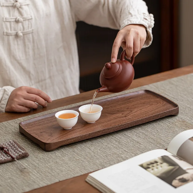 Small Wooden Tea Tray Modern Rectangular Luxury Dish Tea Tray Hospitality Decorative holz tablett rechteckig Rectangular Tray