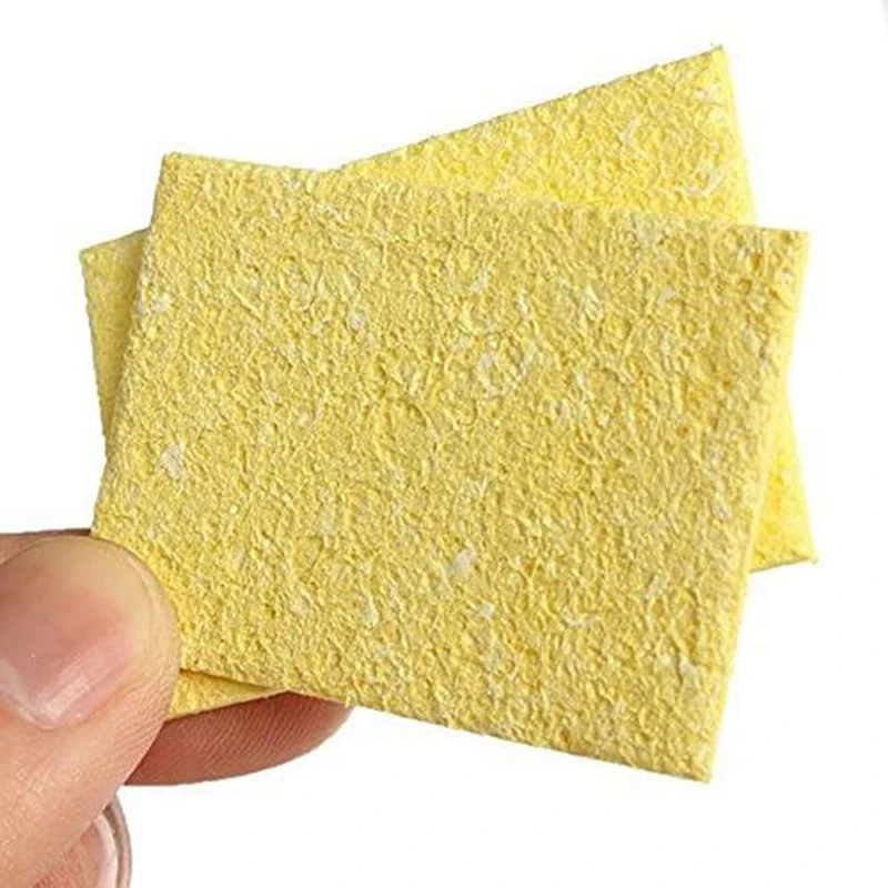200Pcs Soldering Iron Solder Tip Welding Cleaning Sponge Soldering Iron Sponge Pad Replacement Sponges Cleaning Pads