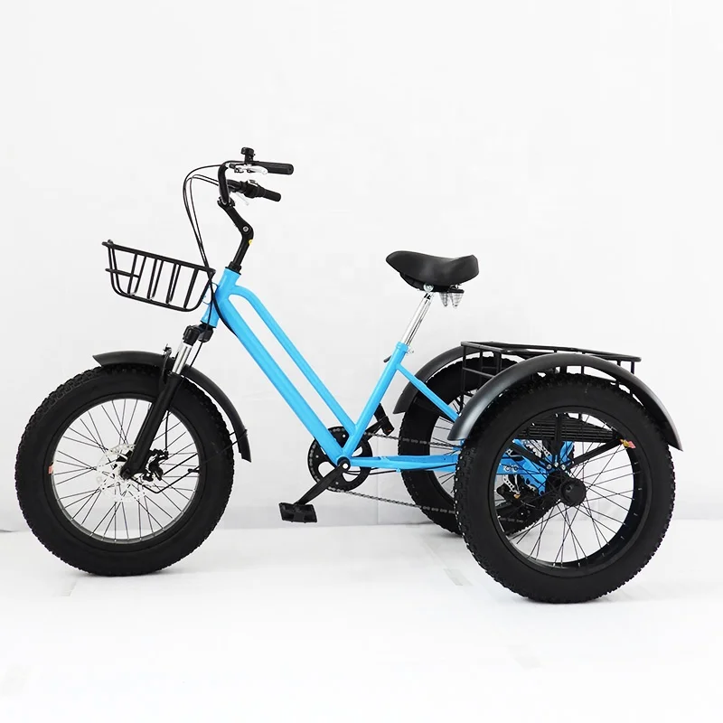 Triciclo ruso de 20 ", rueda grande para nieve, Pedal para adultos, venta de bicicleta de 3 ruedas, triciclo de neumático ancho para adultos, triciclo todoterreno