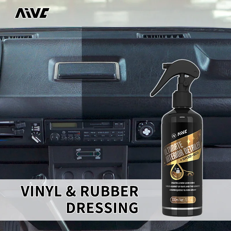 Leather Vinyl Plastic Rubber Dressing Aivc Interior Detailer Ceramic Protectant Black Shine Trim Restorer Spray Car Care