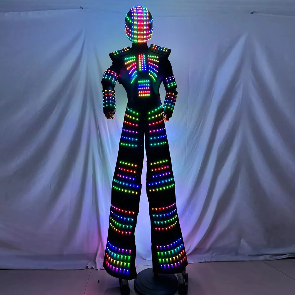 

Светодиодный робот-шагоход на ходулях: светящийся карнавальный костюм для мероприятий, праздничных шоу и выступлений. Прямые поставки с завода.