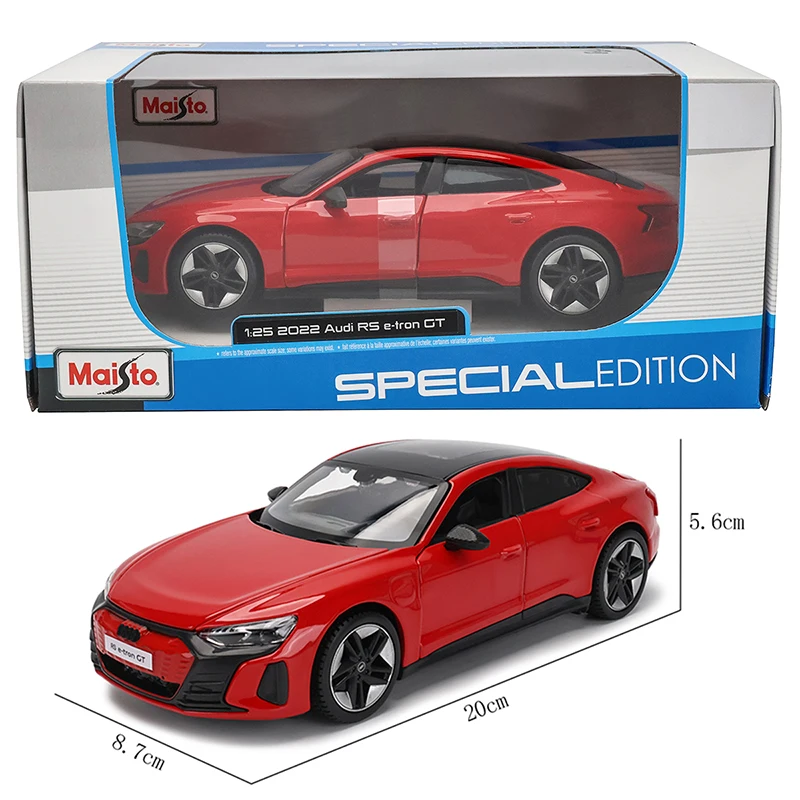 1:25 Maisto 2022โมเดลรถ Audi RS E-Tron GT โมเดลดายแคสต์ความแม่นยำสูงเป็นของขวัญในการสะสมโมเดลรถยนต์