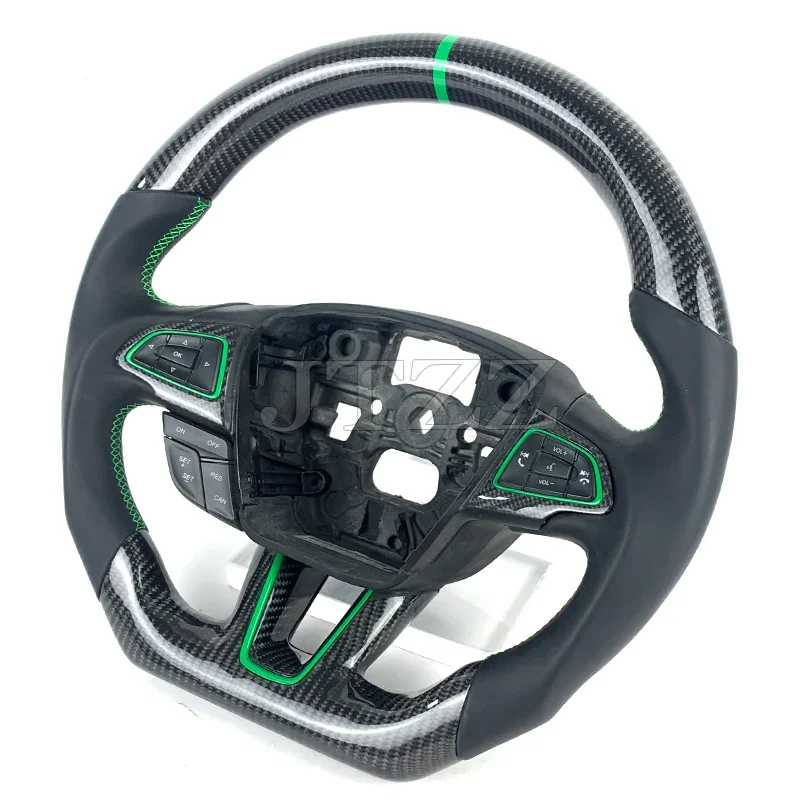 For Ford Focus MK3 ST RS Upgraded Carbon Fiber Steering Wheel Style Car Steering Wheel 2015 2016 2017 2018