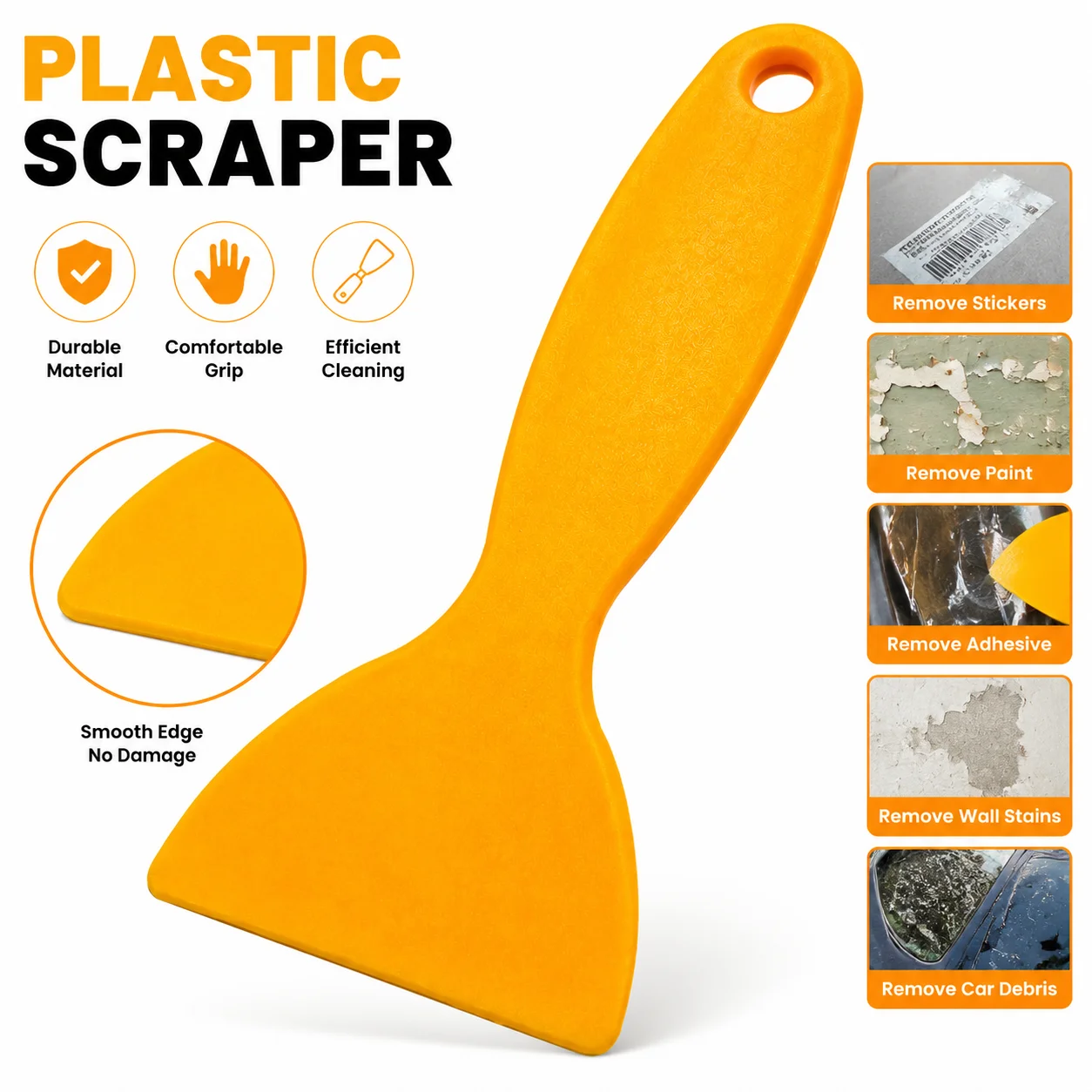 Plastic Scraper Tool Sticker Remover Adhesive Glue Cleaner Car Window Tint Vinyl Wrap Paint Removal Scraper