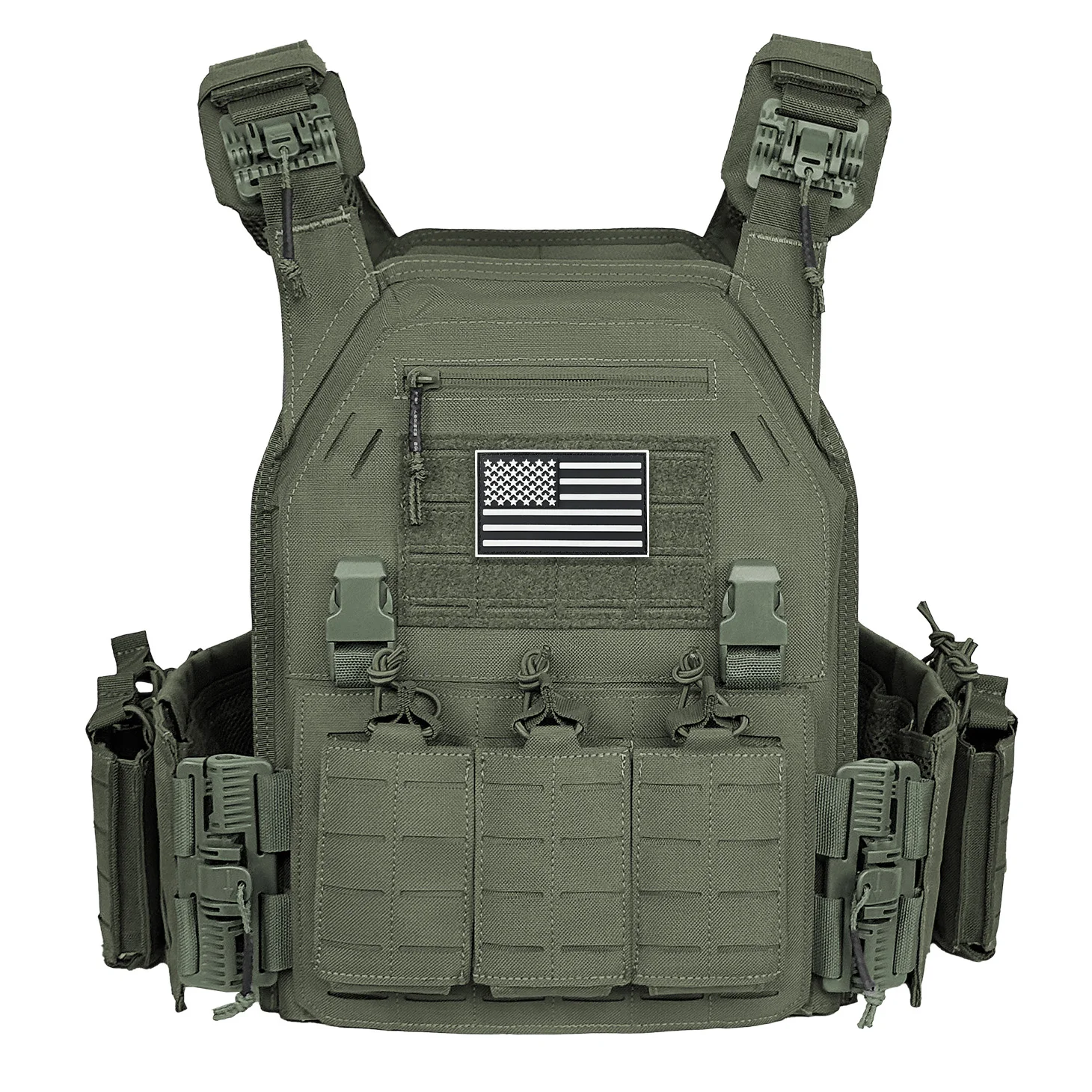 One click quick detachable hunting vest with zipper pocket, detachable and reassembled, suitable for outdoor hunting sports