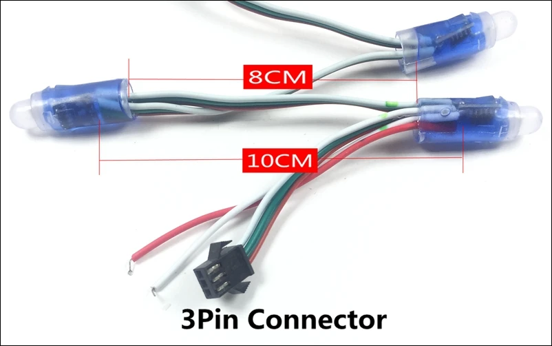 Imagem -05 - ic Pixel da Cor Completa Conduziu a Luz do Módulo dc 5v Entrada Ip68 Impermeável Rgb Cor Digital Conduziu a Luz do Pixel 1000 Peças 12 mm Ws2811 2811