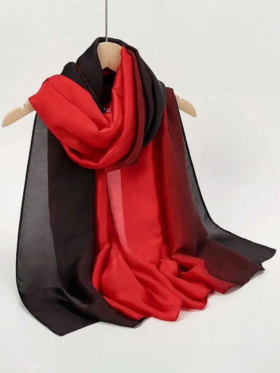 

Elegant Ombre Chiffon Lightweight Breathable Scarf Shawl For Women Daily Wear Party Travel