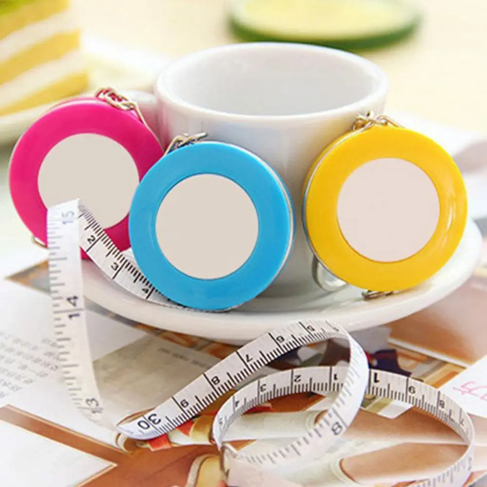 Colorful 1.5 Meters Small Clothing Size Tape Measure Keychain Tape Measure Candy Color