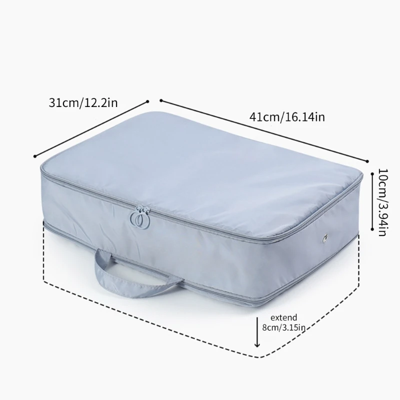 E74B Suitcase Organiser Packing Bags Expandable Storage Bag Lightweight Travel Organisers Packing Cubes for Suitcases