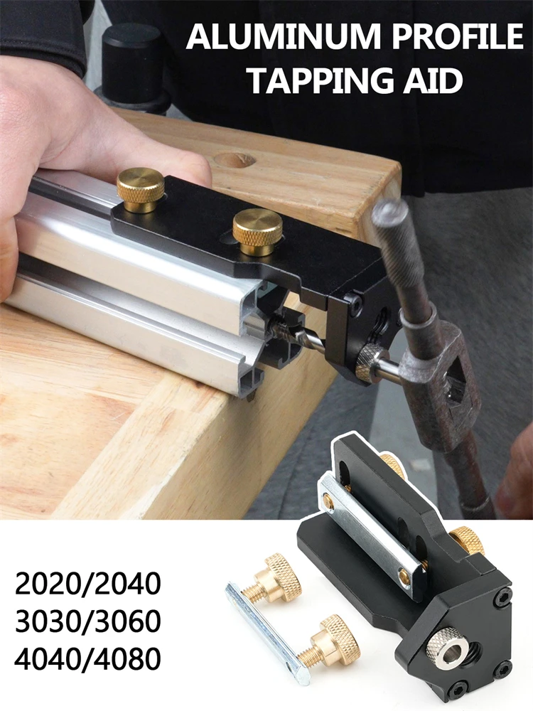 

Aluminum Profile Tapping Auxiliary Jig 2020/2040/3030/3060/4040/4080 Aluminum Profile Tapping Assistant 6.2mm Tap guide sleeve