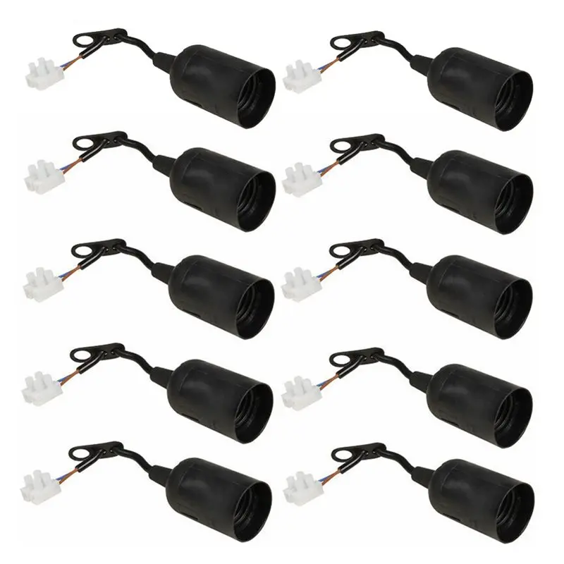 AB46-40Pcs E27 Lamp Holder Construction Socket Lamp Holder DIY Construction Site Socket Renovation Socket Lighting Accessorie