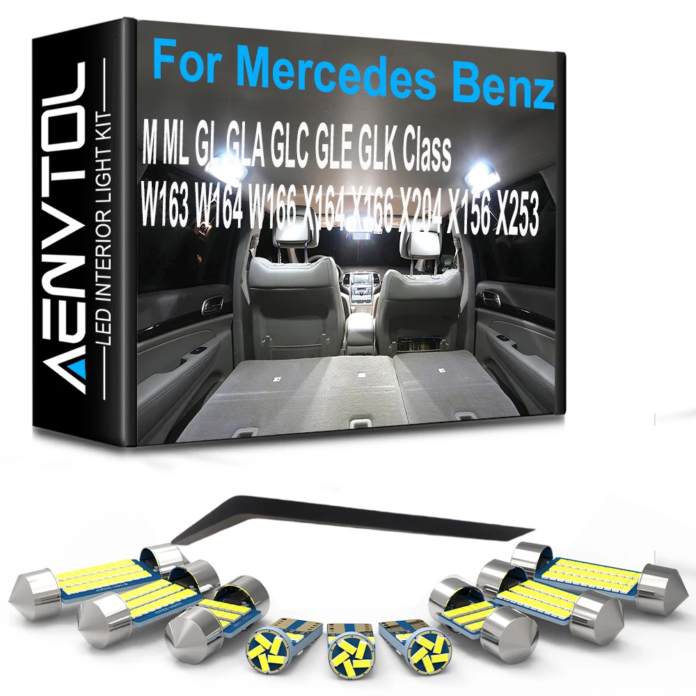 Car Interior LED Lights Canbus for Mercedes Benz M ML GL GLA GLC GLE GLK Class W163 W164 W166 X164 X166 X204 X156 X253 LED Bulb