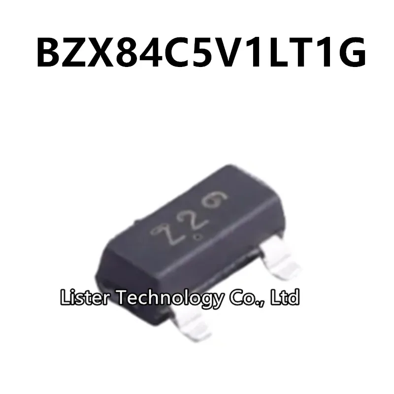 50~500pcs/lot New BZX84C5V1LT1G SOT-23 Marking:Z2 5.1V Zener diode BZX84C5V1 BZX84-C5V1 BZX84C-5V1 SOT23 SMD LBZX84C5V1LT1G