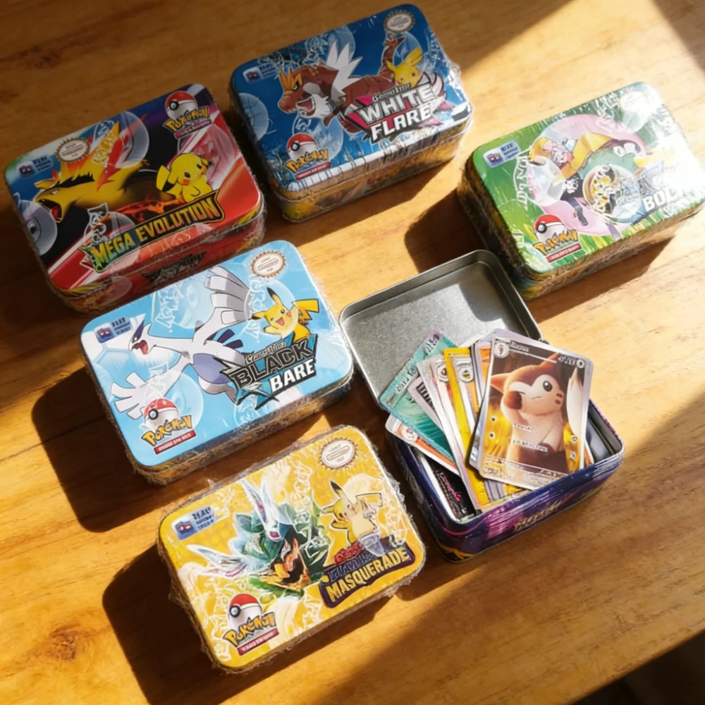 

Набор металлических карт Pokemon Black White 2026 (42 шт.) в коробке: Игровые карты Покемонов Lost Origin с Пикачу, коллекционные аниме-карты