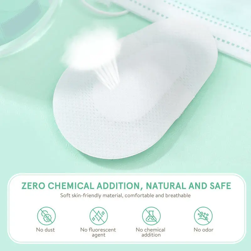 10Pcs Medical Non-Woven Eye Pad Postoperative Self-Adhesive Non-Woven Wound Dressing