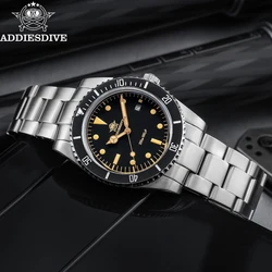 ADDIESDIVE 39mm Men Watch New Vintage Automatic Date Quartz Watch Ceramic Bezel Waterproof 200m Dive Luminous Wristwatch AD2072