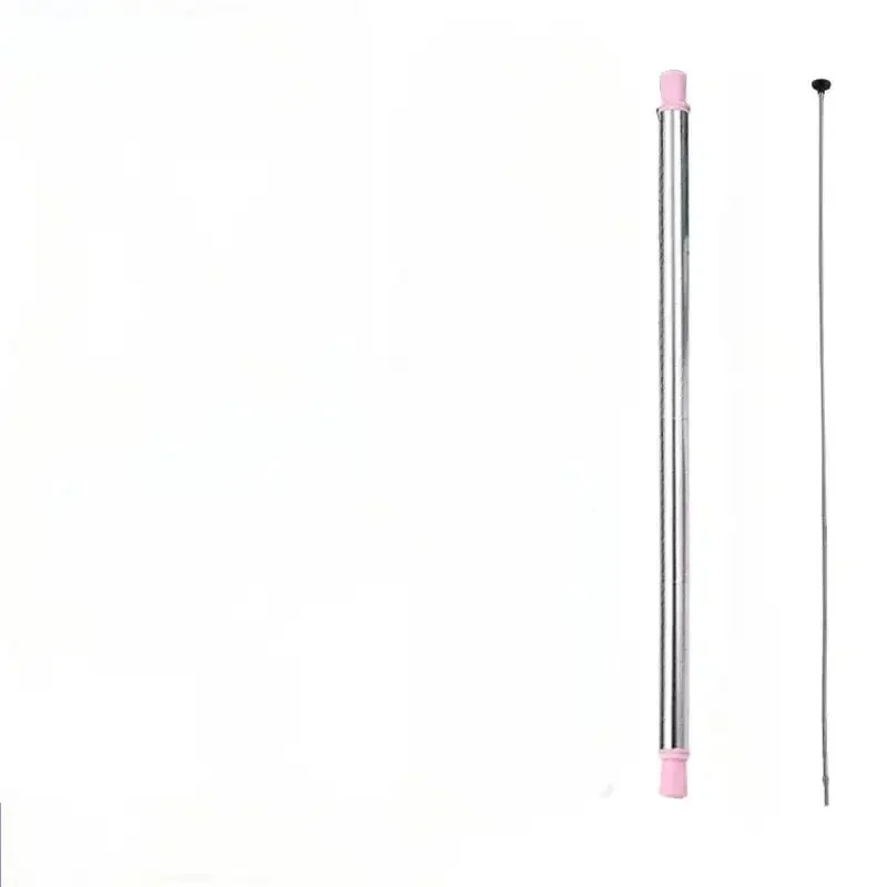 Stainless Steel Folding Straw  Stainless Steel Silicone Anti-Scalding Straw  Portable Easy-To-Clean Folding Metal Straws