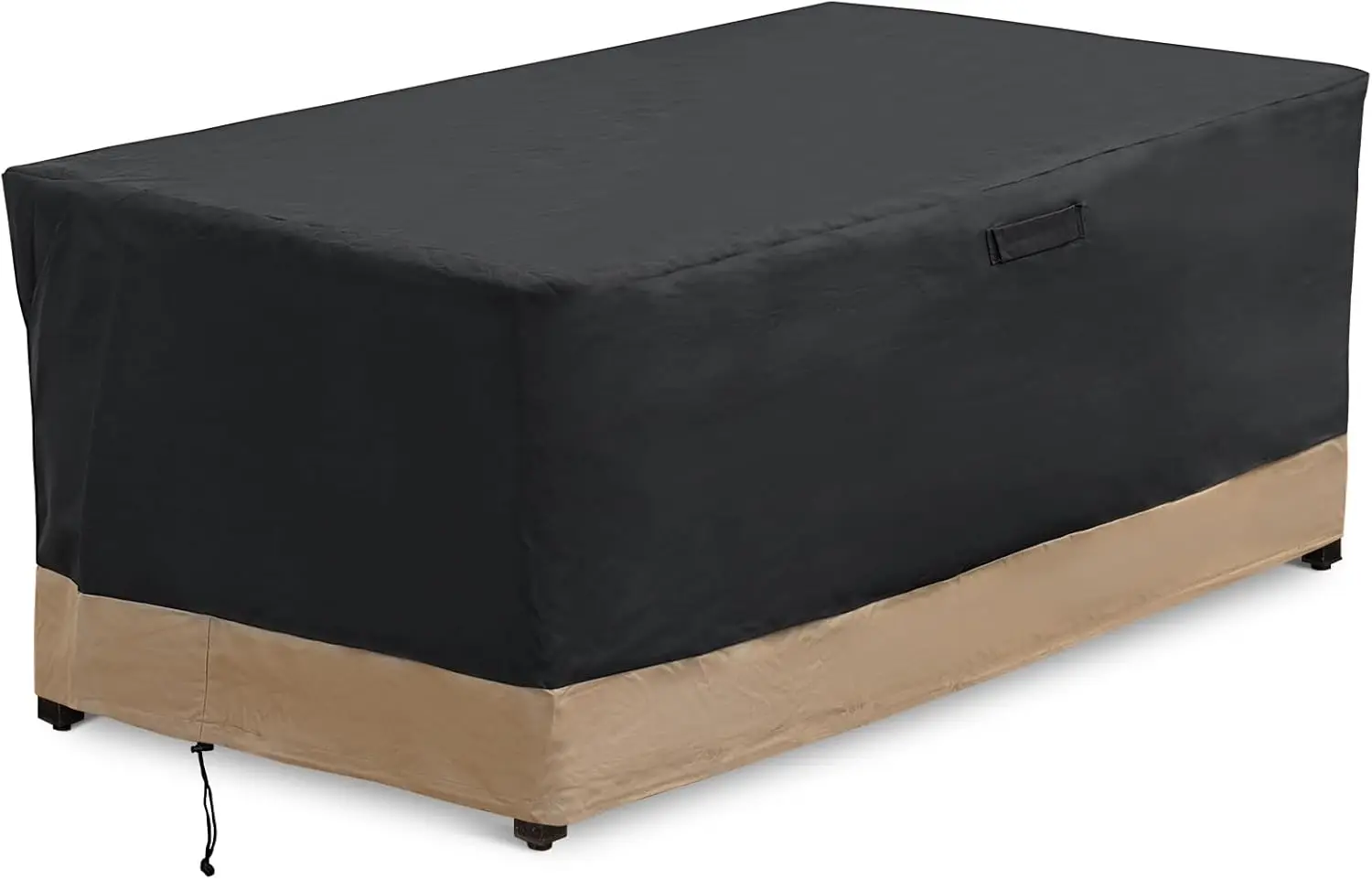 

60-дюймовая прямоугольная крышка для газового огня на открытом воздухе, водонепроницаемая крышка для костра на открытом воздухе, черная