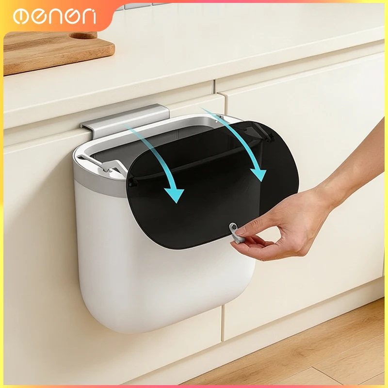 Kitchen Kitchen Trash Can Wall‑Mounted Household Toilet Living Room Wastepaper Basket Food Waste Suspended Storage Bin - Aliexpress Deal