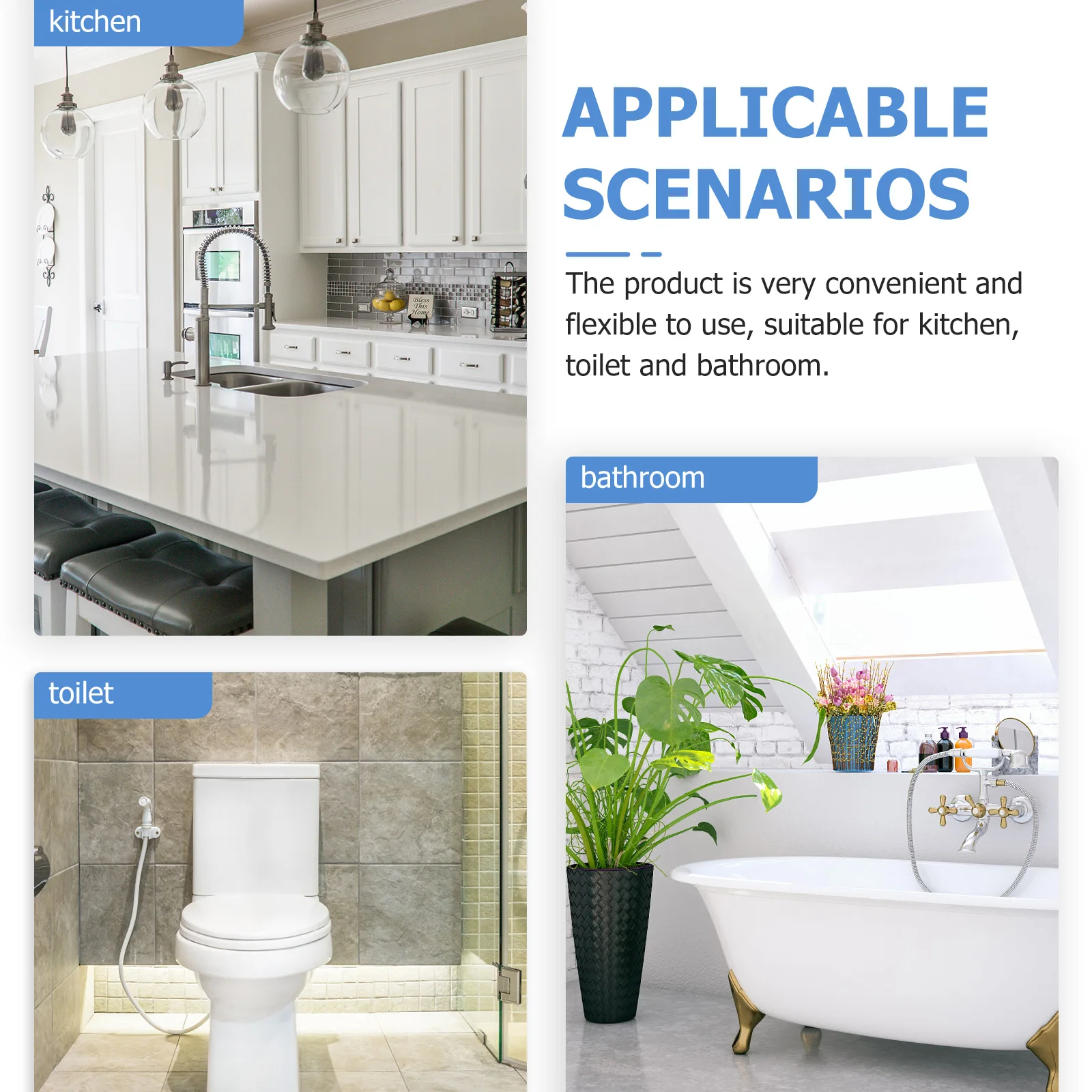 

Bath Corner Splash Guard Anti-Splash Baffle Splatter Screen for Bathtub PVC Clear Oil Resistant Waterproof Edge Mount