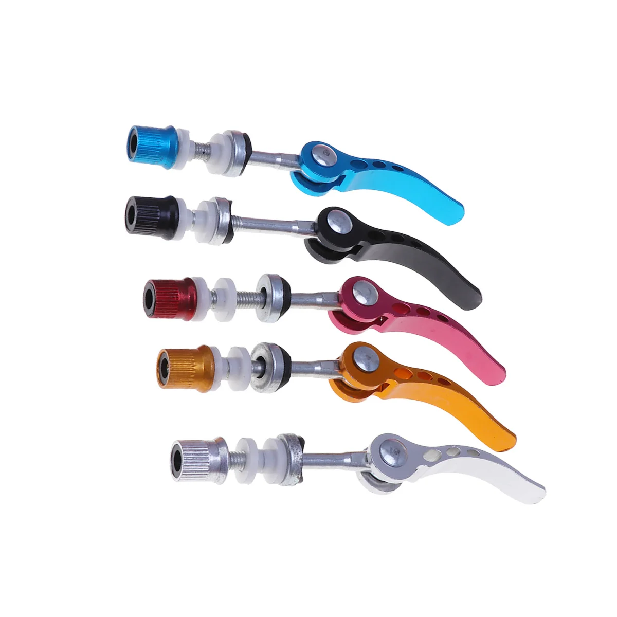 

5Pcs Cycling Skewer Quick Release Aluminum Alloy Sturdy Lever Axle Set for Mountain Bike Wheel Hub Bolt Tool Free Use