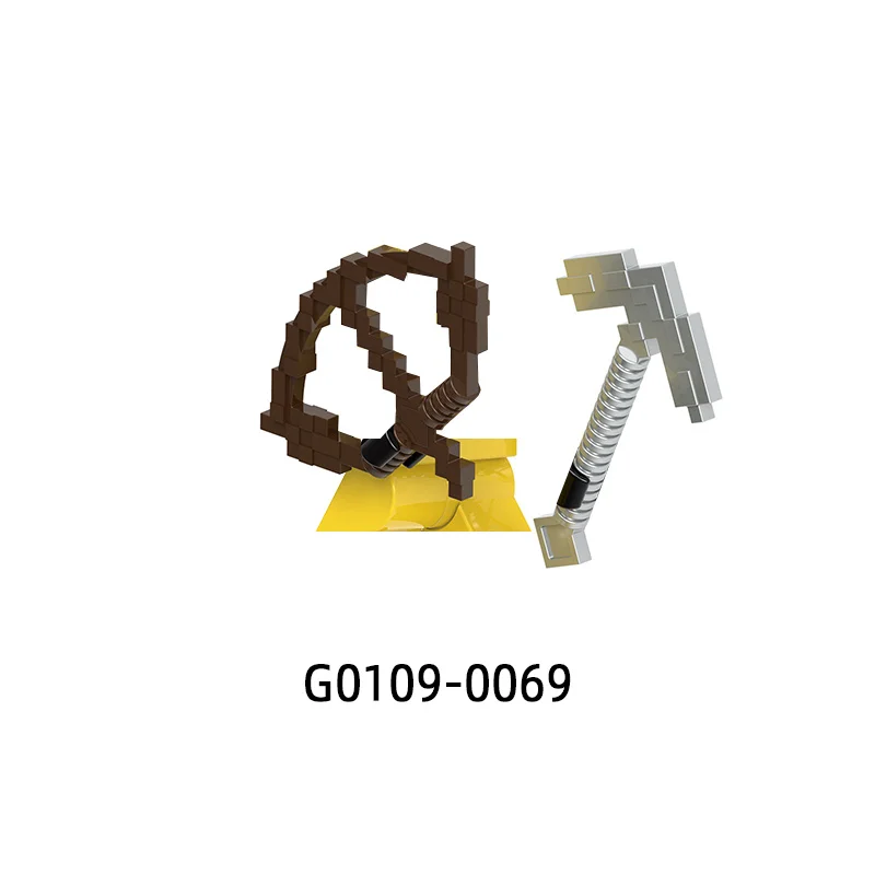 Les figurines Trident Shield Pick Archer armes pantalons pièces de cheveux modèle blocs MOC briques ensemble cadeaux jouets pour enfants G0109